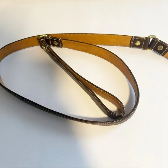 Coach signature “Maximus” large leather dog leash